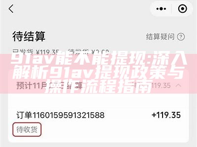 91av能不能提现: 深入解析91av提现政策与操作流程指南